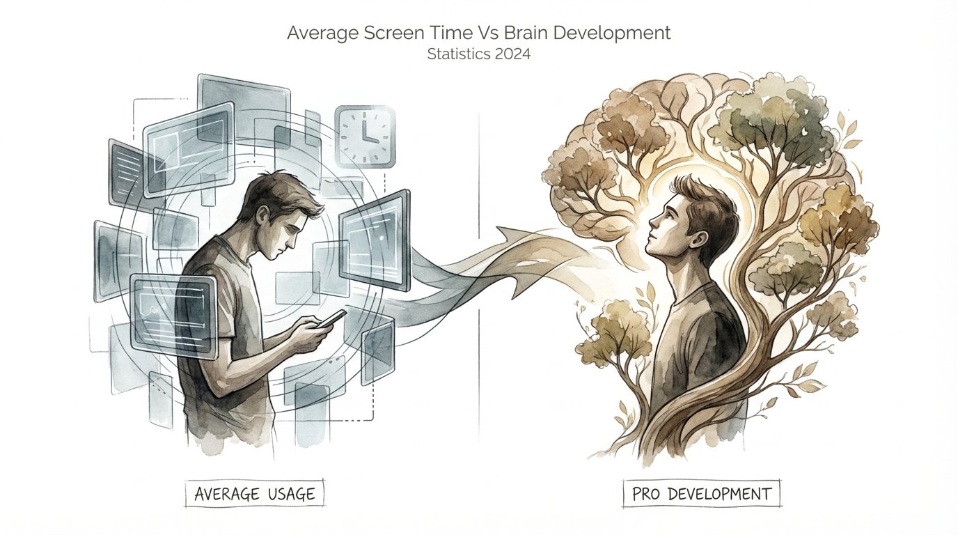 Average Screen Time Vs Brain Development Statistics 2024