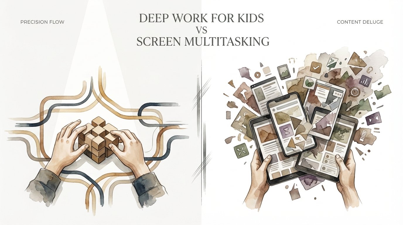 Deep Work For Kids Vs Screen Multitasking