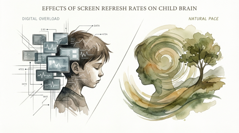 Effects Of Screen Refresh Rates On Child Brain