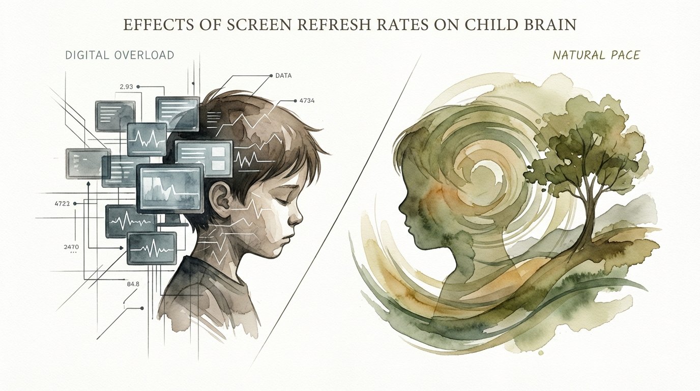 Effects Of Screen Refresh Rates On Child Brain