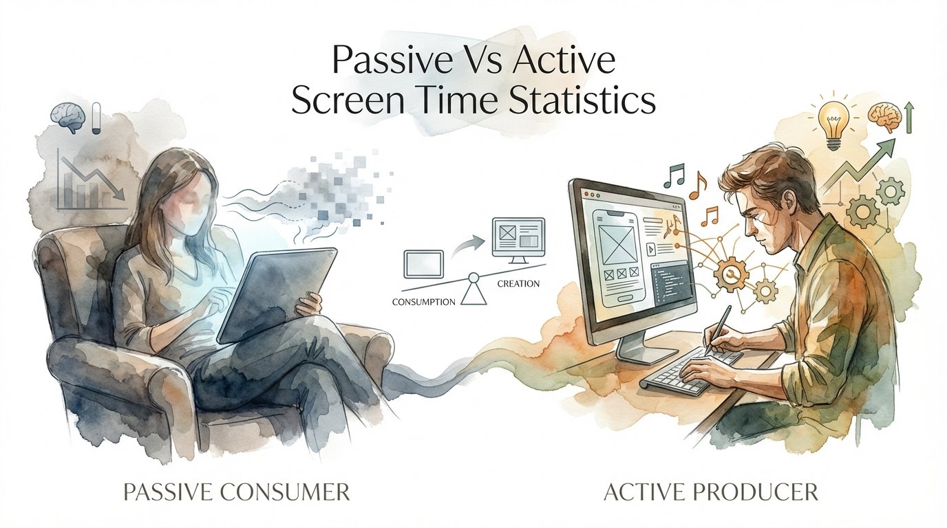 Passive Vs Active Screen Time Statistics