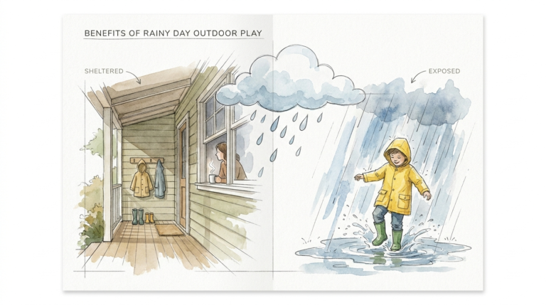 Benefits Of Rainy Day Outdoor Play