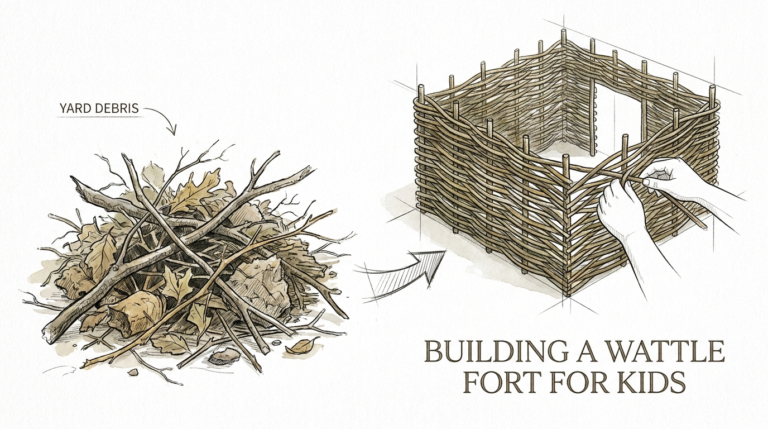 Building A Wattle Fort For Kids