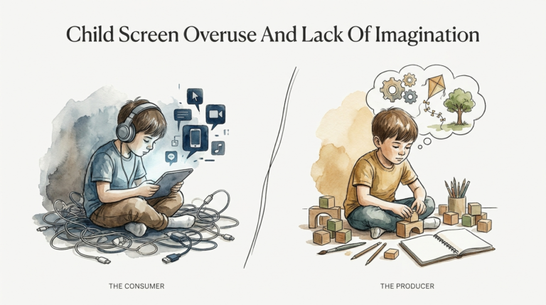 Child Screen Overuse And Lack Of Imagination