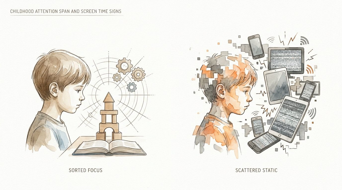 Childhood Attention Span And Screen Time Signs
