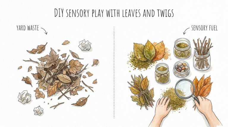 Diy Sensory Play With Leaves And Twigs