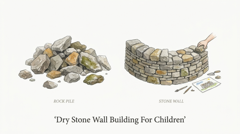 Dry Stone Wall Building For Children