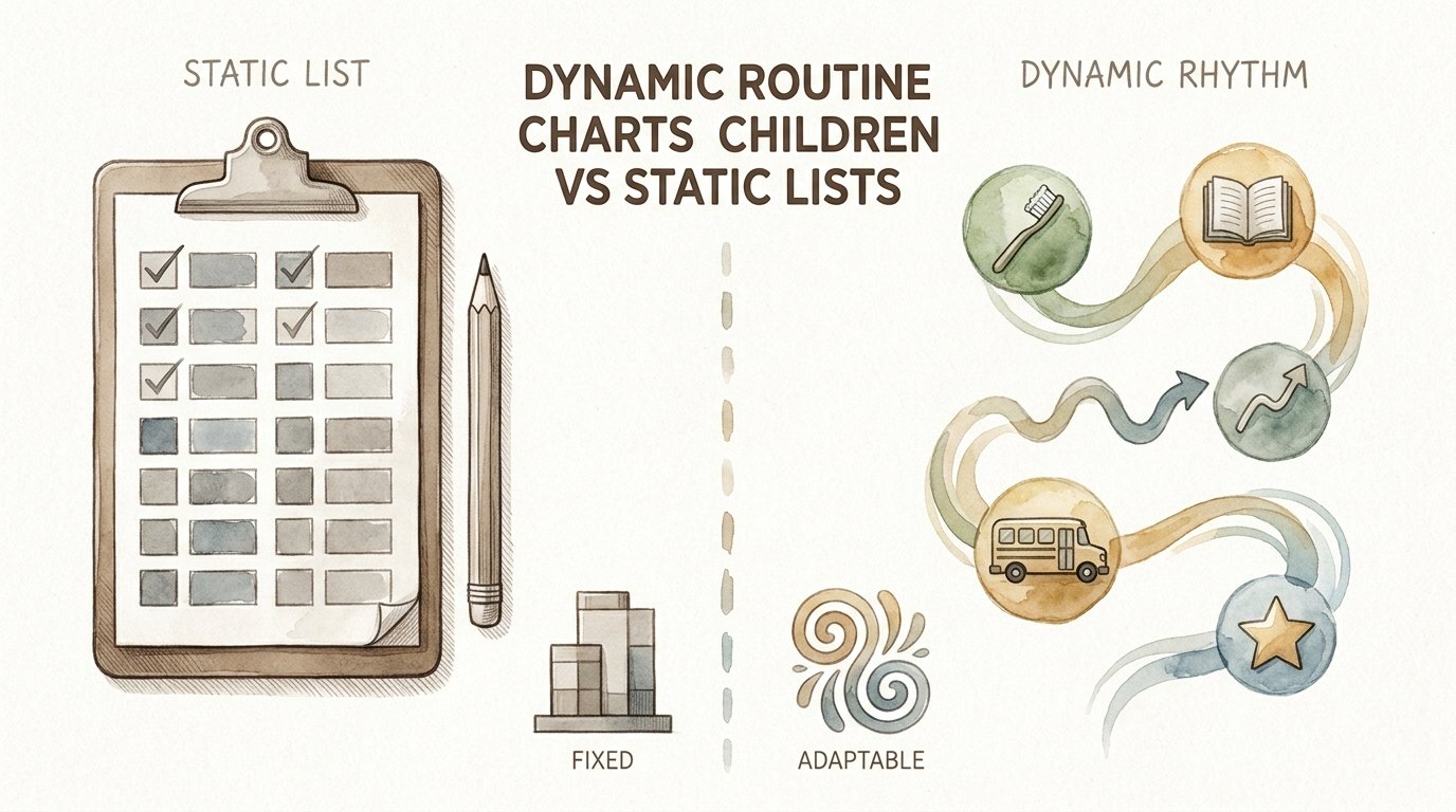 Dynamic Routine Charts For Children Vs Static Lists