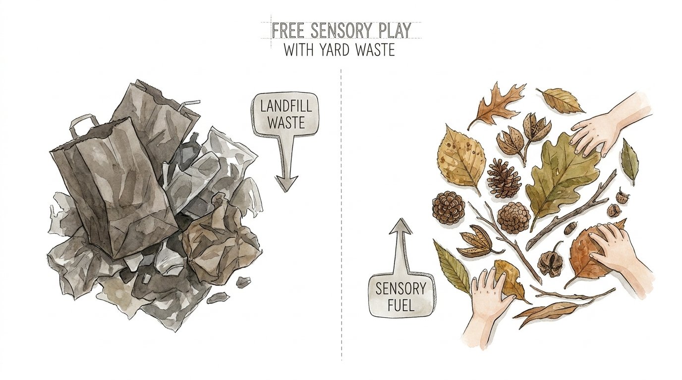 Free Sensory Play With Yard Waste
