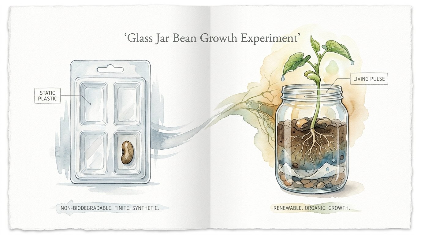 Glass Jar Bean Growth Experiment