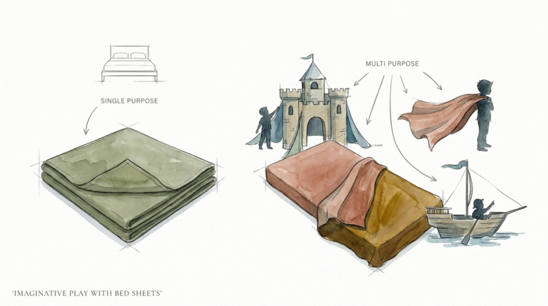 Imaginative Play With Bed Sheets