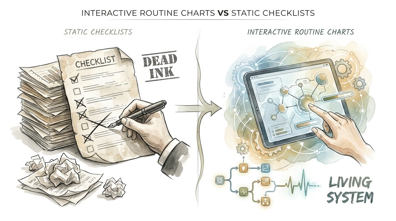 Interactive Routine Charts Vs Static Checklists