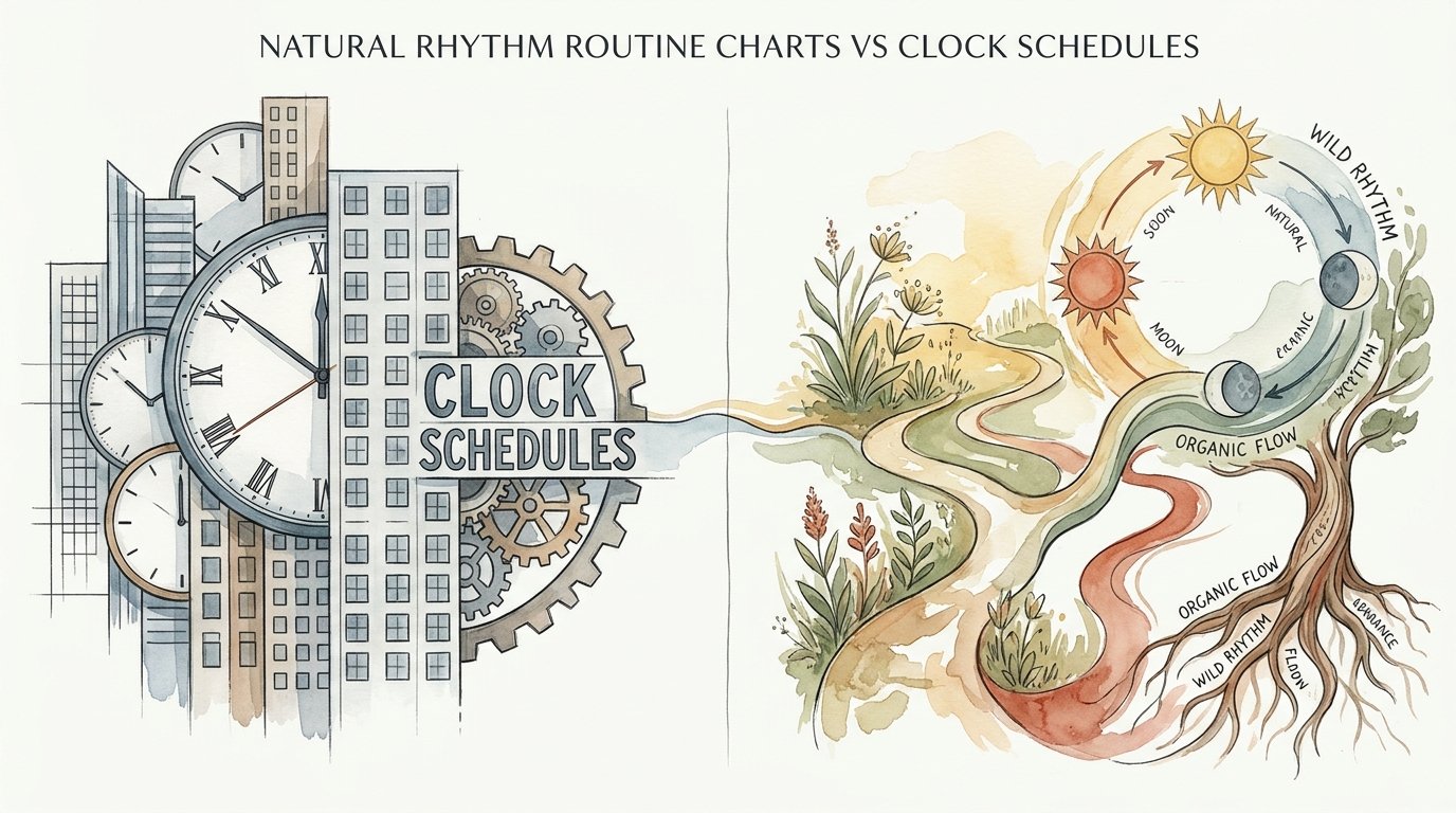 Natural Rhythm Routine Charts Vs Clock Schedules