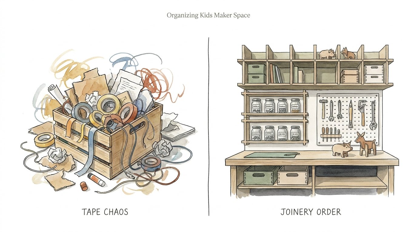 Organizing Kids Maker Space