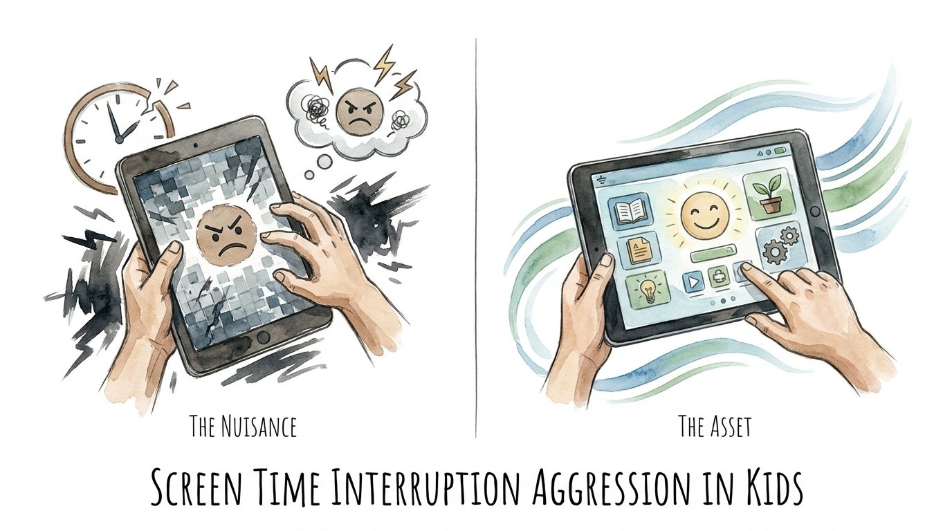 Screen Time Interruption Aggression In Kids
