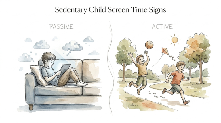 Sedentary Child Screen Time Signs