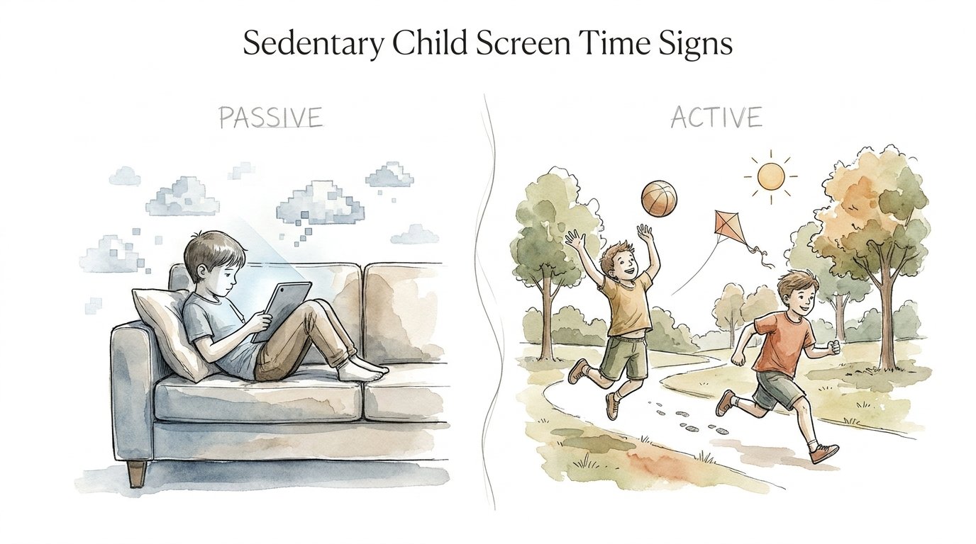 Sedentary Child Screen Time Signs