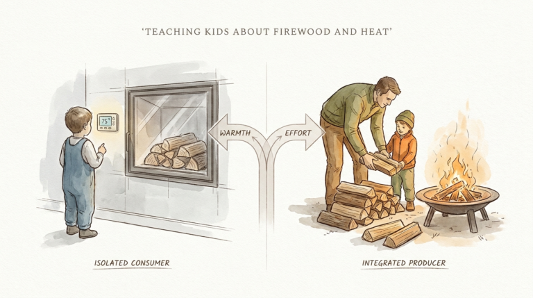 Teaching Kids About Firewood And Heat