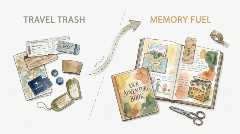Upcycling Travel Ephemera Into Kids Journals