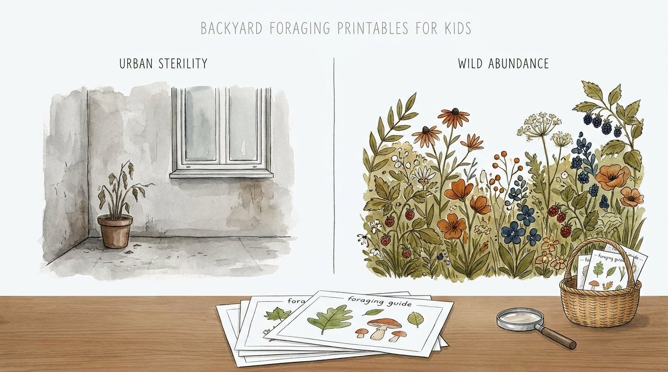 Backyard Foraging Printables For Kids