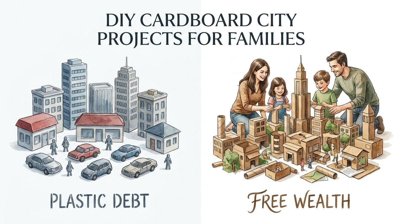 Diy Cardboard City Projects For Families