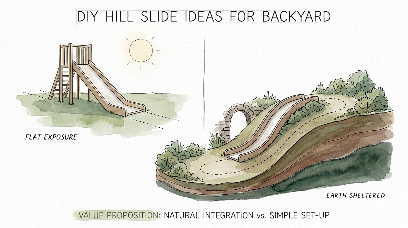 Diy Hill Slide Ideas For Backyard