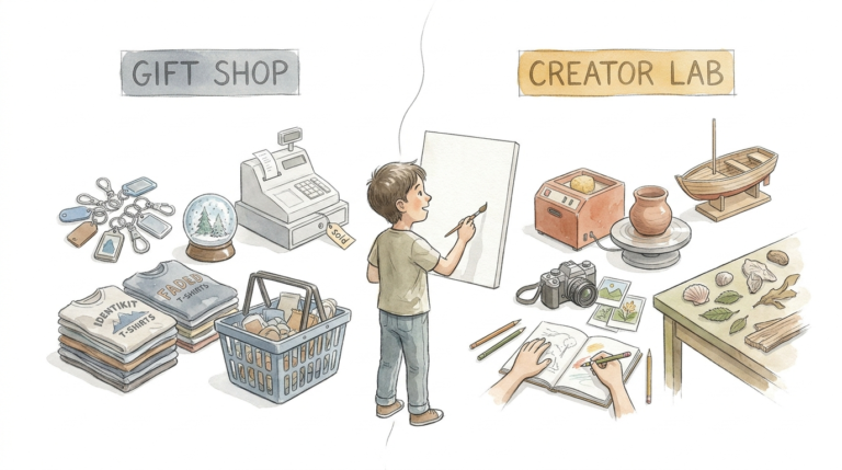 Encouraging Kids To Create Not Buy On Vacation