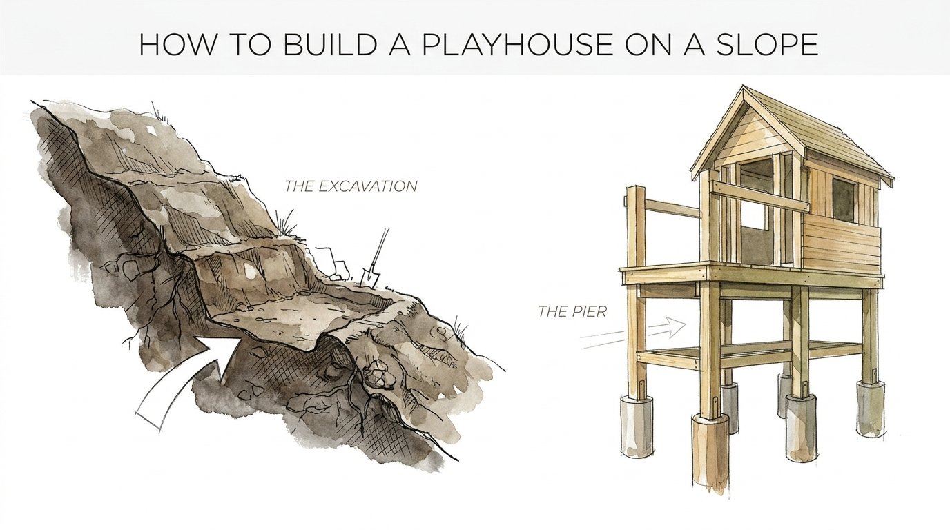 How To Build A Playhouse On A Slope