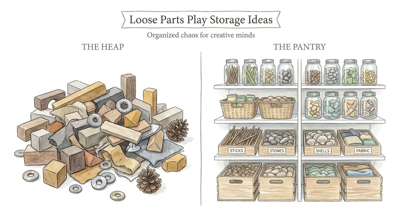Loose Parts Play Storage Ideas