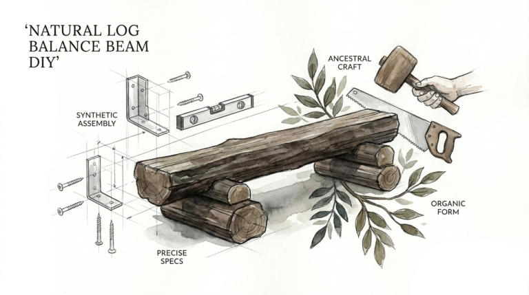 Natural Log Balance Beam Diy
