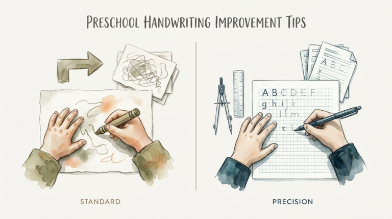 Preschool Handwriting Improvement Tips