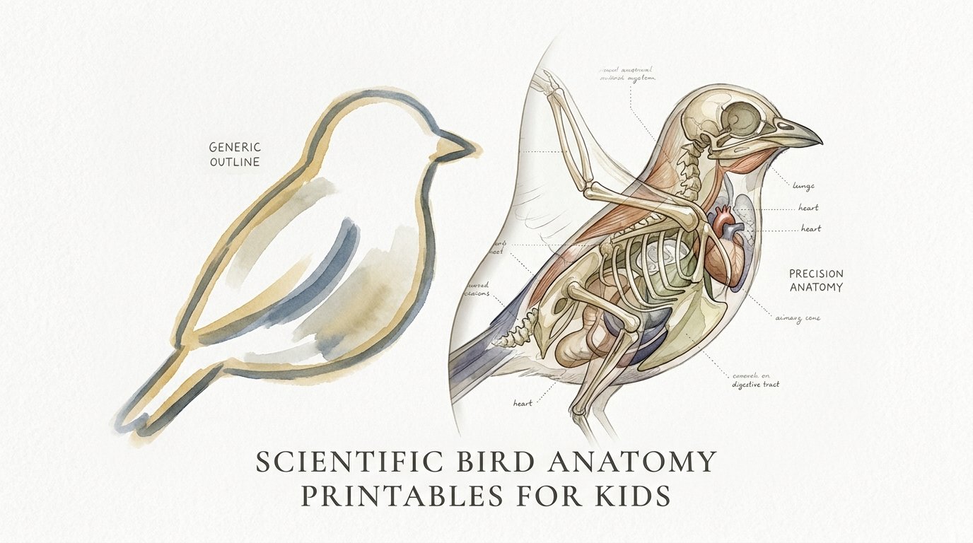 Scientific Bird Anatomy Printables For Kids