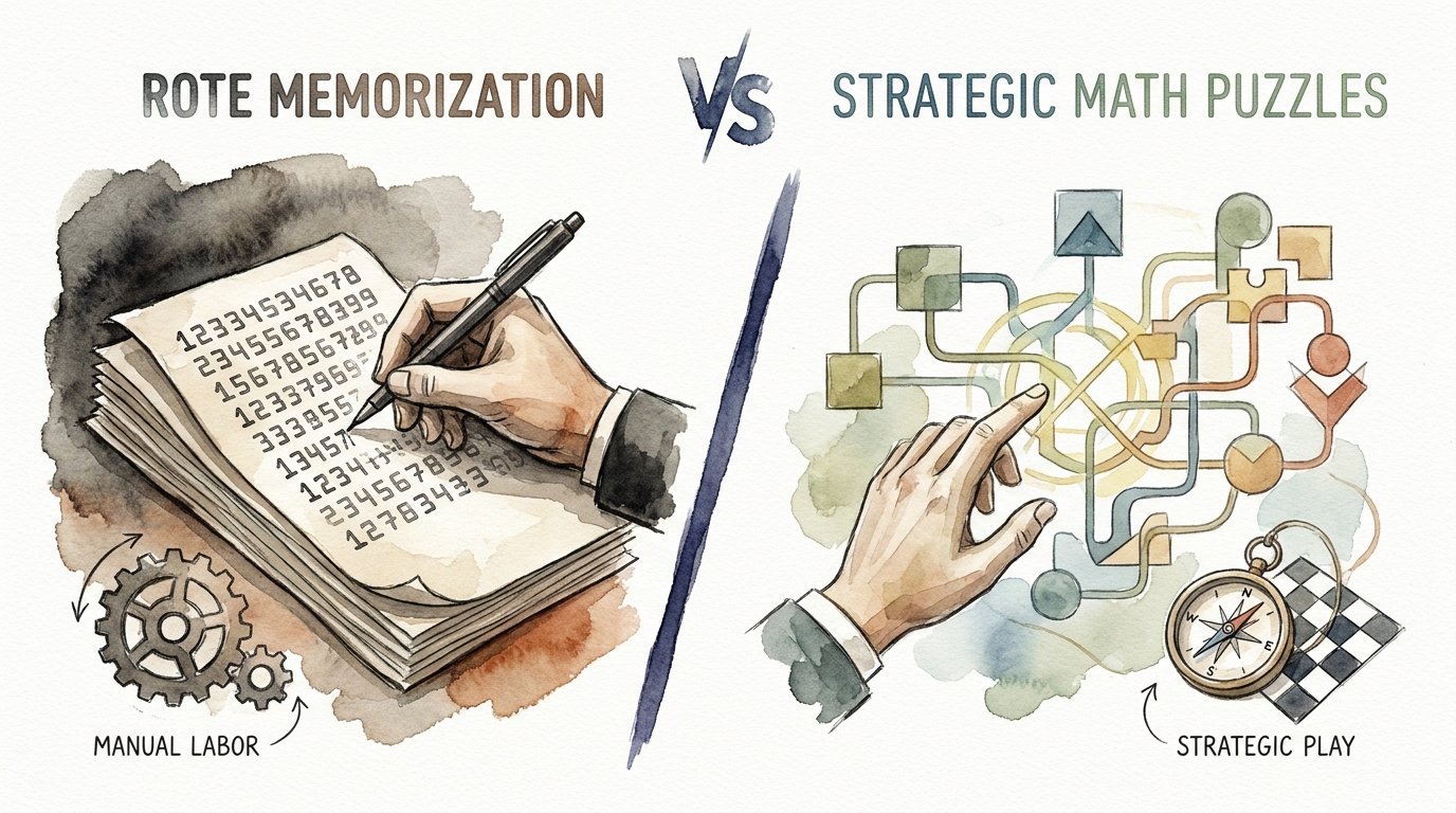 Strategic Math Puzzles Vs Rote Memorization