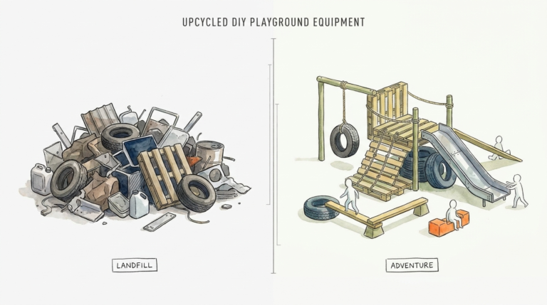 Upcycled Diy Playground Equipment