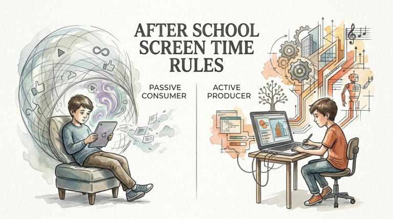 after school screen time rules