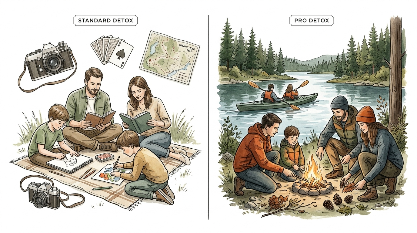 family digital detox weekend ideas
