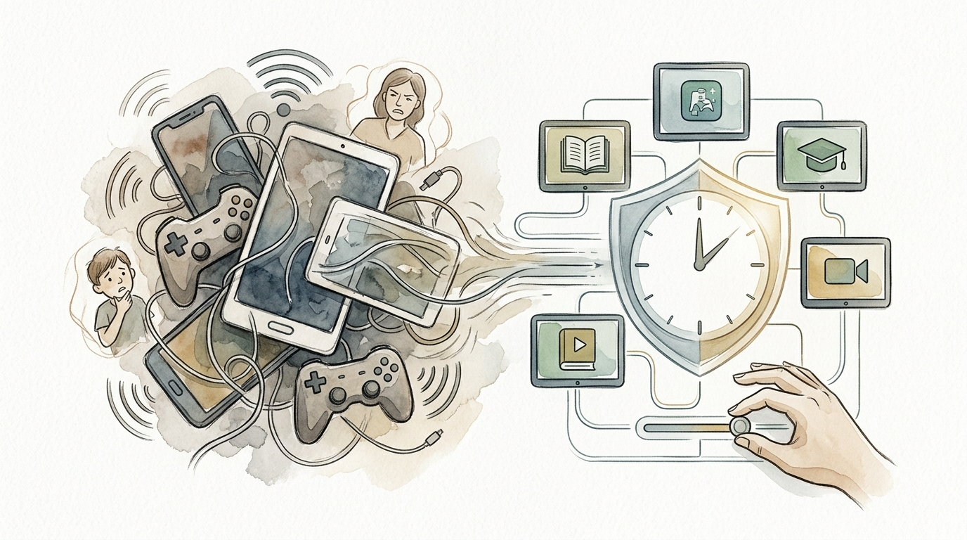 gentle screen time limits without fights