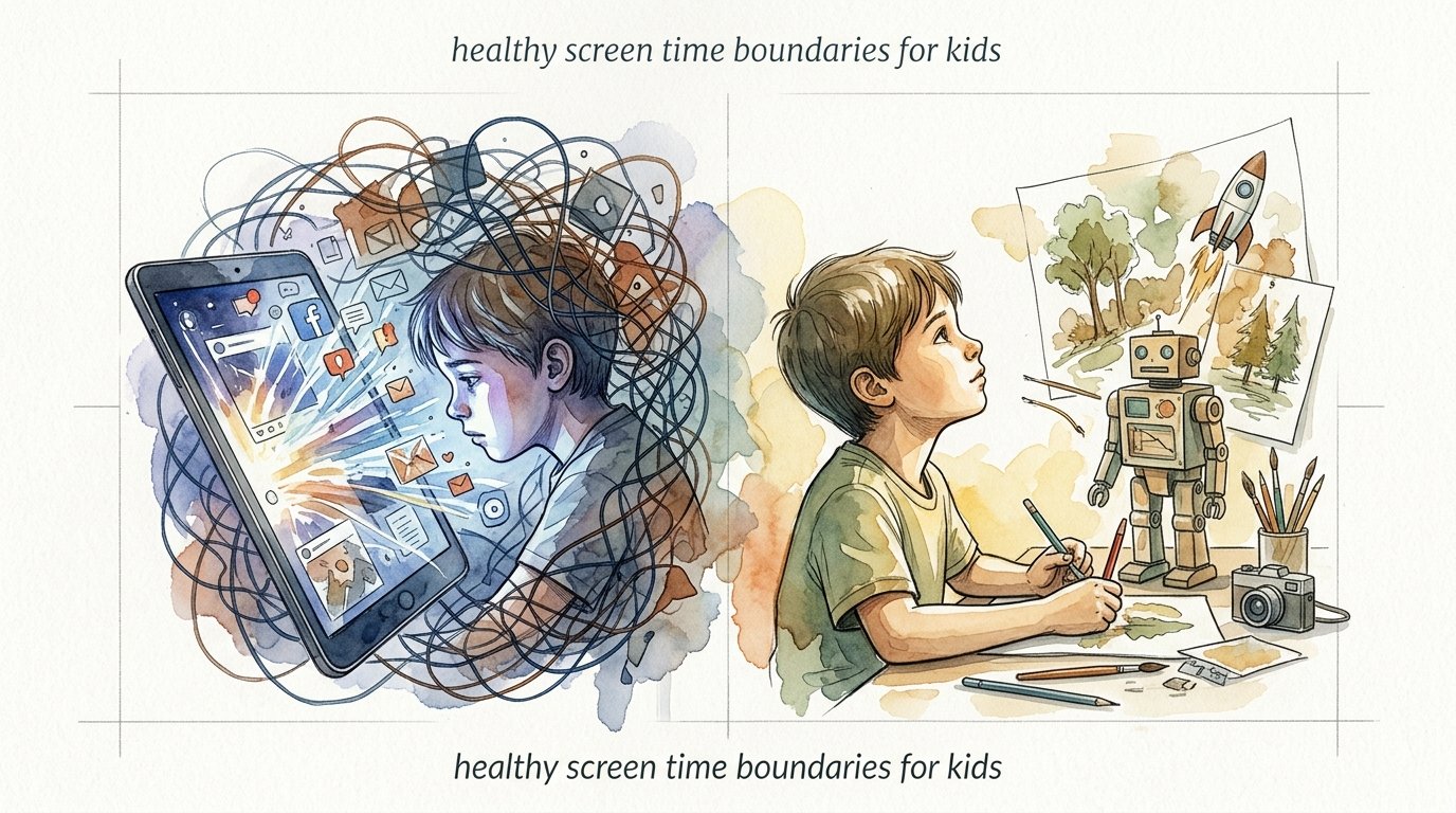 healthy screen time boundaries for kids