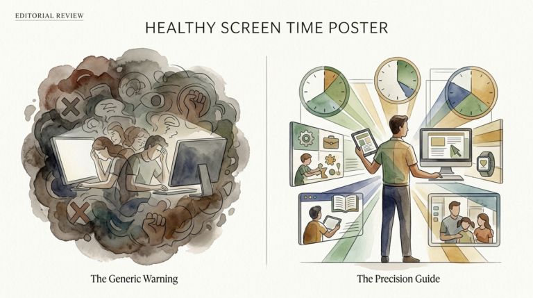 healthy screen time poster