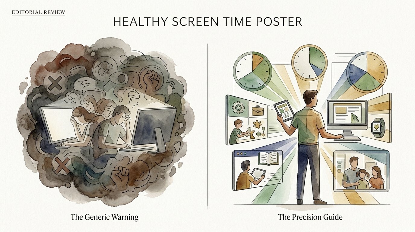 healthy screen time poster
