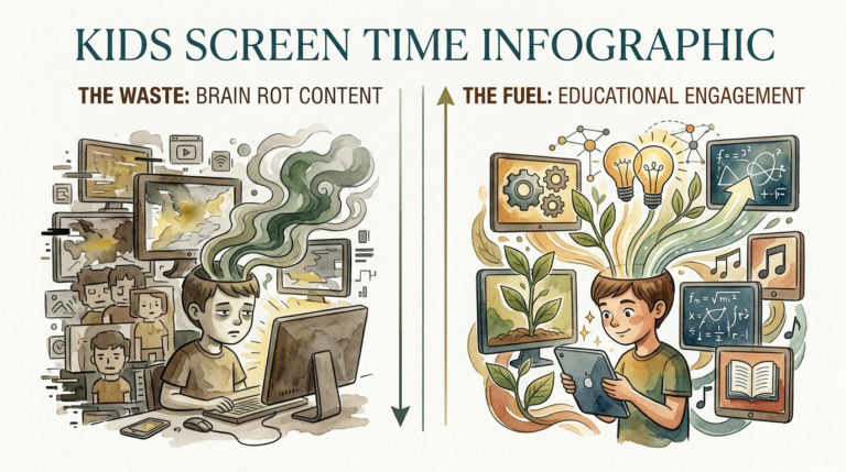 kids screen time infographic