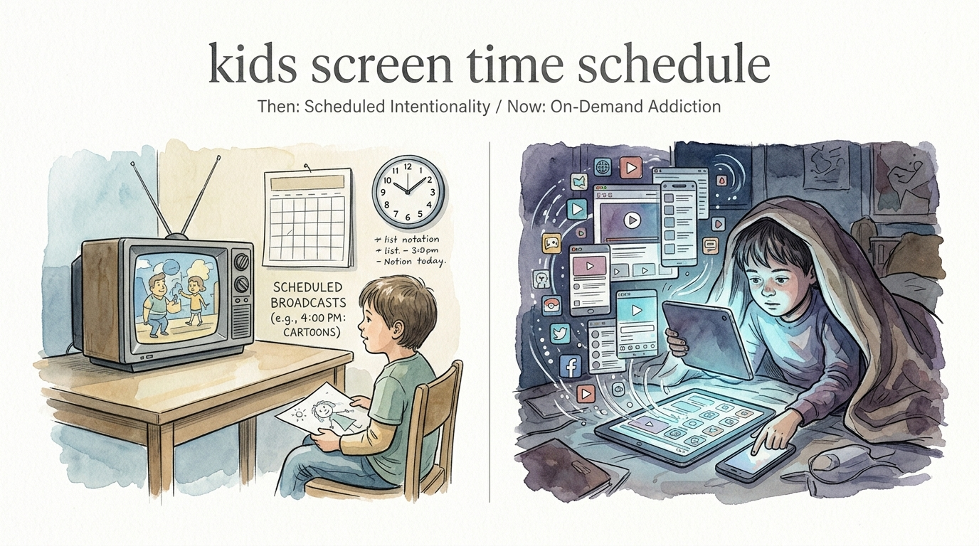 kids screen time schedule
