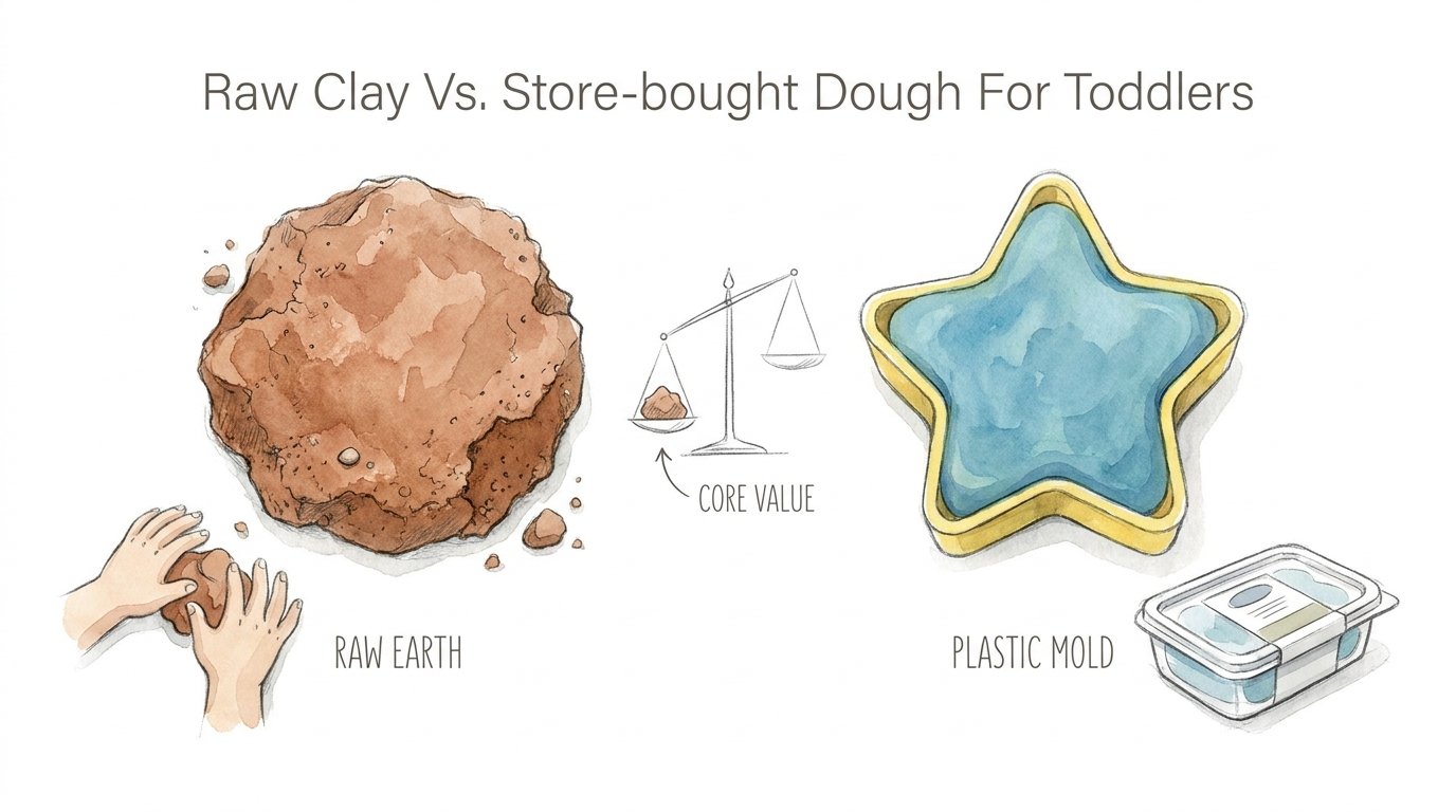 Raw Clay Vs. Store-bought Dough For Toddlers