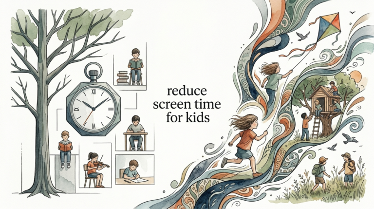 reduce screen time poster for kids