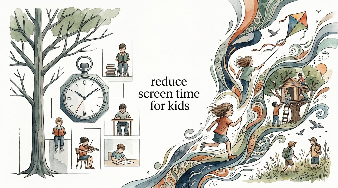 reduce screen time poster for kids