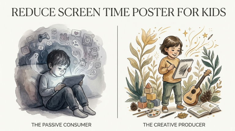 reduce screen time poster for kids