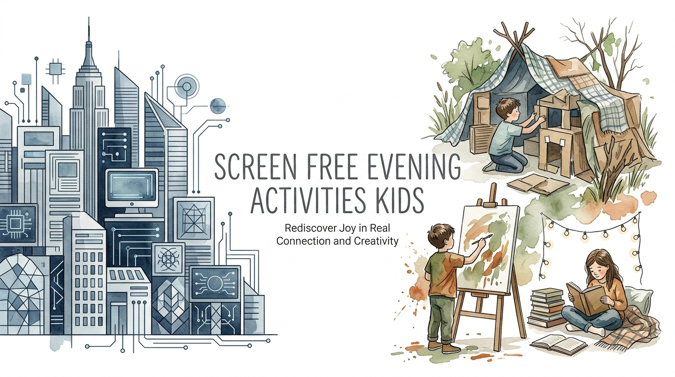 screen free evening activities kids