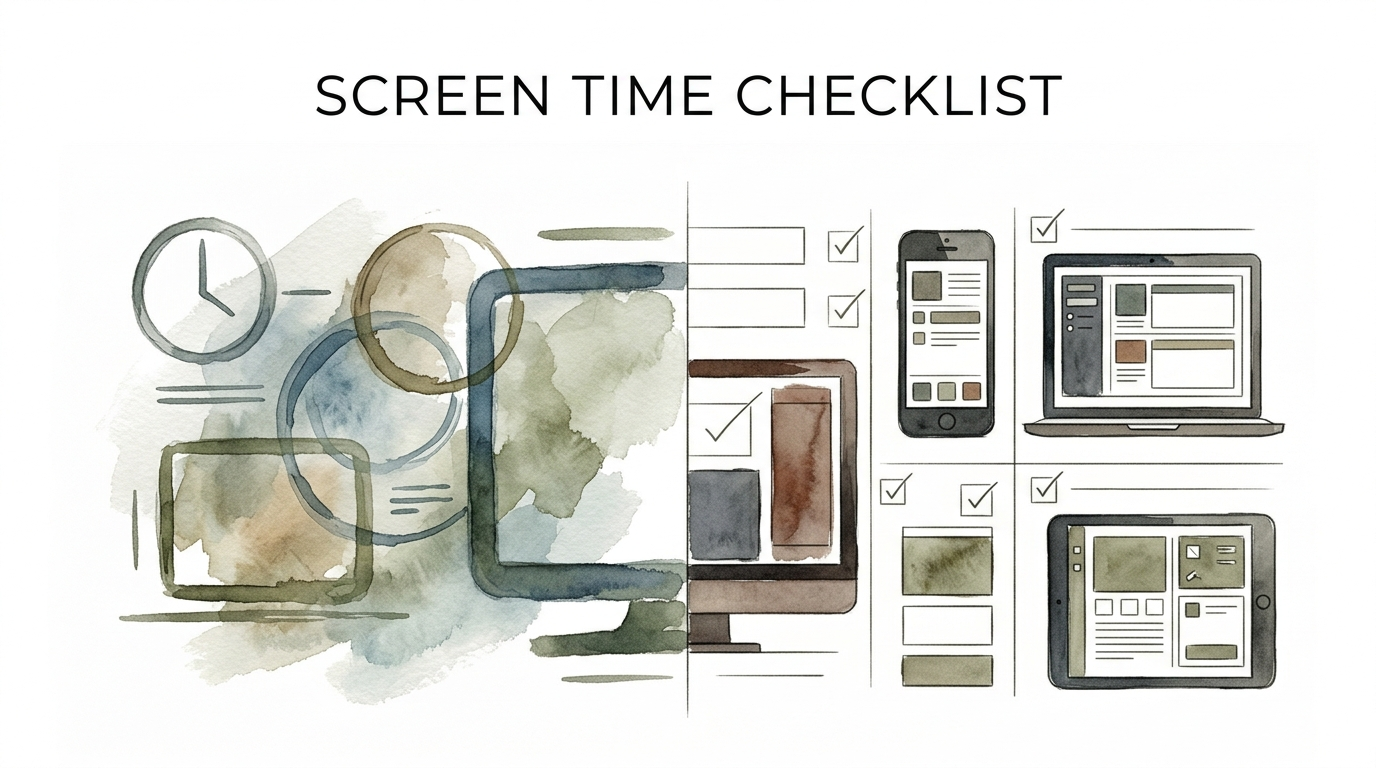 screen time checklist
