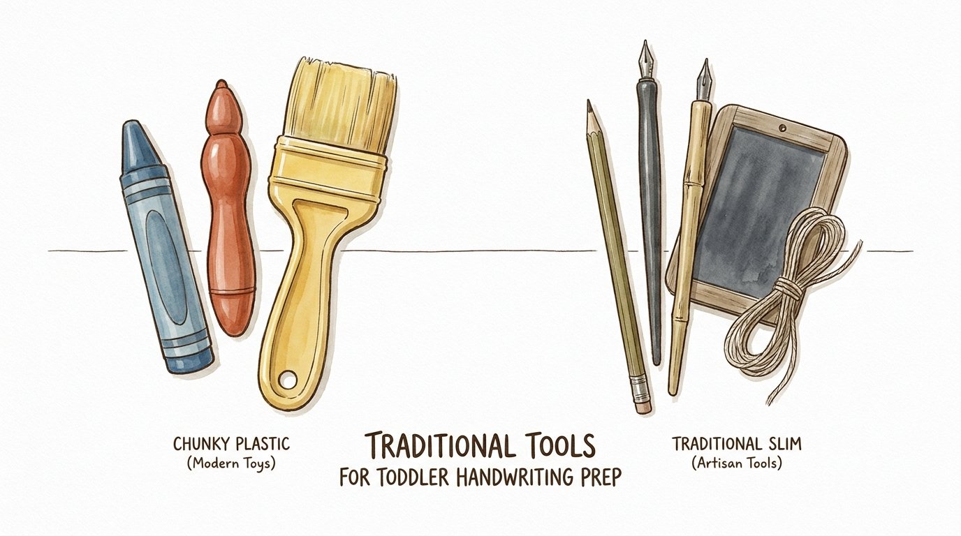Traditional Tools For Toddler Handwriting Prep