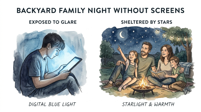 backyard family night without screens